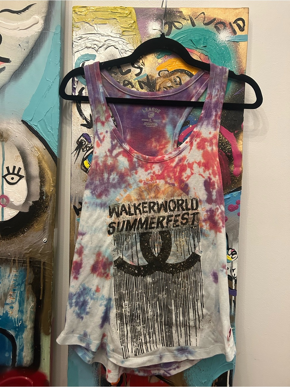League Tie-Dye Walkerworld Summerfest Chanel Drip Tank - Purple, Red, Blue